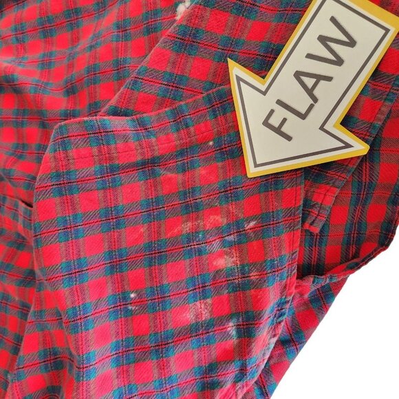 Vintage Y2K Plaid Shirt Dress Collar SZ S Mixed Print Tunic‎ Cotton - Picture 3 of 13